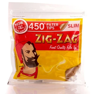 Image of 2250x Slim Zig Zag Filter Tips in Resealable Bag