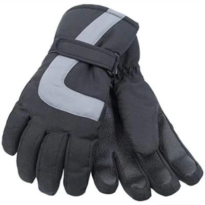 Image of Rjm Children&#039;s Black Thinsulate Thermal Ski Gloves 10 11 Years