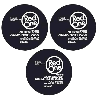 Image of Redone Hair Styling Aqua Wax Grey 3 x 50 ml Firm Hold Gel Ultra Men &amp; Women Manol, Mixcherry Scent Maximum Control