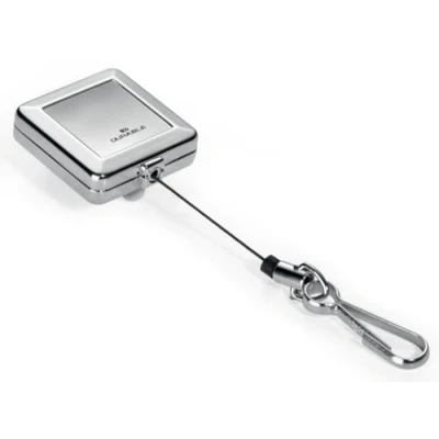 Image of Durable Chrome Quadro 832823 Badge Reel with Snap Hook Silver