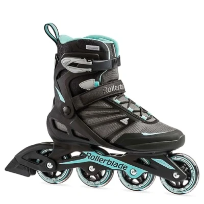 Image of Rollerblade Zetrablade Women&#039;s Adult Fitness Inline Skate, Black and Light Blue, Performance Skates