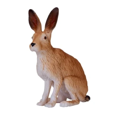 Image of MOJO Hare Hand Painted Toy Figure Wildlife Collection True to Life &amp; Highly Detailed Designed in UK