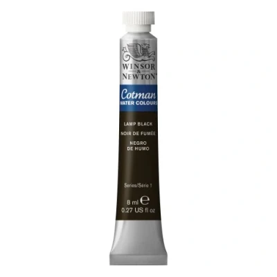 Image of Winsor &amp; Newton Lamp Black Cotman Water Colour Paint 8ml