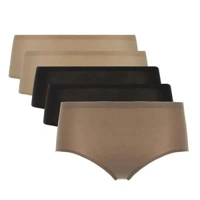 Image of Chantelle Women&#039;s, SOFTSTRETCH, Hipster (Pack X5), Women&#039;s invisible lingerie, Multicolour (Generi 99), One Size