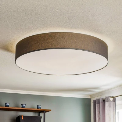 Image of TK Lighting Rondo ceiling light, grey Ø 80cm