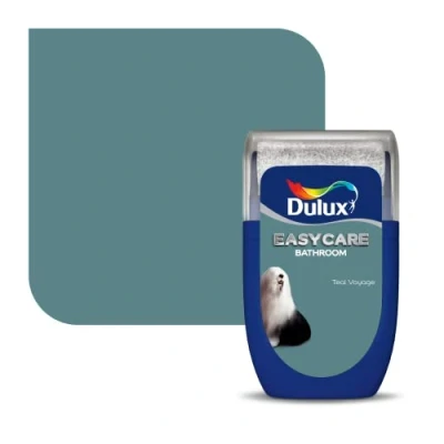Image of Dulux Easycare Bathroom tester paint Teal Voyage 30ML