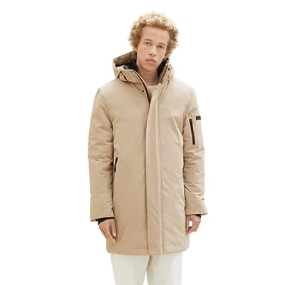 Image of TOM TAILOR Denim Men&#039;s 1038859 Winter Parka with Hood, 12628 Paving Stone, M