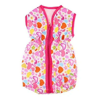Image of JohnToy 27594 Baby Rose Dolls Sleeping Bag, Pink