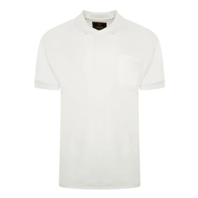 Image of Forge Men&#039;s Plus Size Polo Shirt Casual Plain Lightweight Breathable Collared for Big and Tall Men UK, White Colour, 6XL