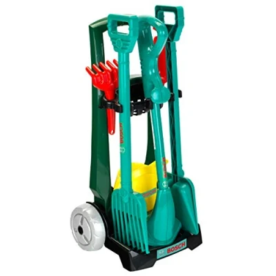 Image of Theo Klein 2751 Chariot De Jardinage Avec Accessoires Bosch Gardener Trolley with Accessories, Toy, Multi Colored, 33.5 x 18 56.5