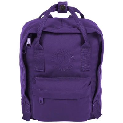 Image of Fjallraven Re Kånken Mini Kinder Backpack,Purple (Deep Violet),13 x 20 29 cm