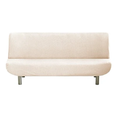 Image of Eysa Ulises elastic clic clac sofa cover 3 seats colour 00 ecru, Polyester Cotton, 37 x 5 29 cm