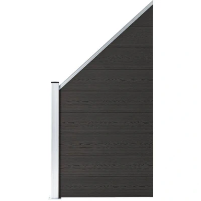 Image of vidaXL Fence Panel WPC 95x(105 180) cm Black
