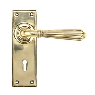 Image of From the Anvil Aged Brass Hinton Lever Lock Set