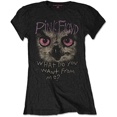 Image of PINK FLOYD T Shirt What do You Want from Me Official Womens Skinny Fit Black XXL