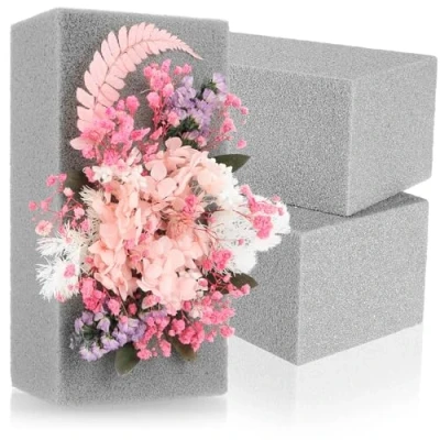 Image of com four® 3x Floral foam for flower arrangements Florist dried flowers arranging accessories Decorative holder