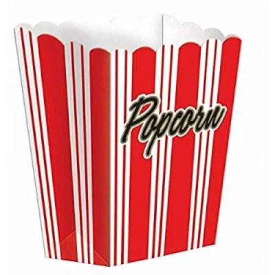 Image of (PKT) Hollywood G&amp;G Small Popcorn Boxes (8 pk) Glitz &amp; Glam