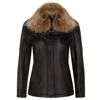 Image of Infinity Leather Womens Parker Jacket Arvada Black Size 8 UK