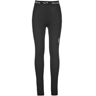 Image of Sondico Boys Full Length Thermal Baselayer Sports Pants Black Age 9 10