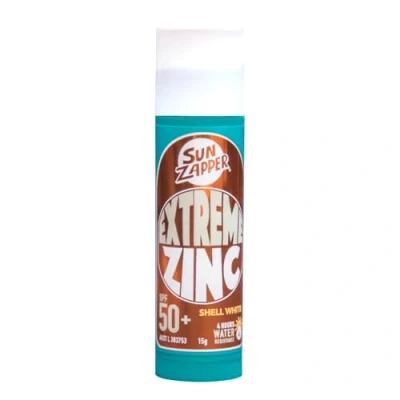 Image of Sun Zapper Zinc Stick White Colour Sunblock SPF50+ Oxide Sunscreen for Face Mineral Cream Made in Australia