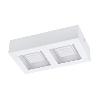 Image of EGLO Wall/Ceiling Light, Alloy Steel Plastic, LED, 6.3 W, White