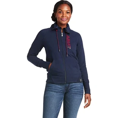 Image of ARIAT Womens Logo Full Zip Sweatshirt 10037512 Team