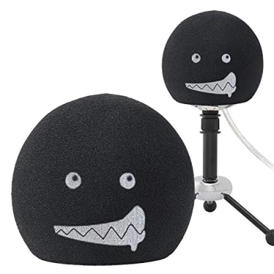 Image of YOUSHARES Blue Snowball Pop Filter Customizing Microphone Windscreen Foam Cover for Improve iCE Mic Audio Quality (Mouth)