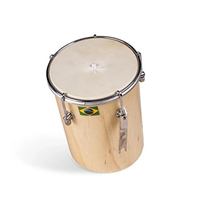 Image of 8&quot; Afro Brasilian Leather Kuˈikɐ Cuica Natural Wooden Friction Drum Samba Musical Instrument