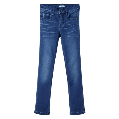 Image of Name it Nkmtheo Slim fit jeans for kids, Size: 9y, Dark blue denim