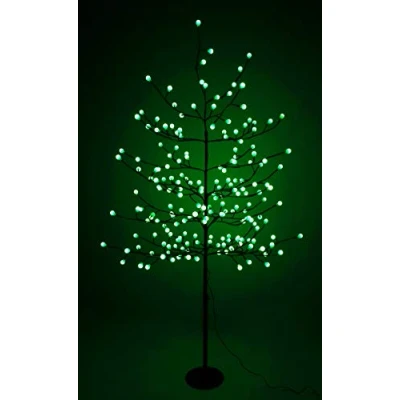 Image of Christmas Concepts® 1.5M Green LED Berry Tree With 200 LED&#039;s And Round Silver Base Decorations Indoor Lights