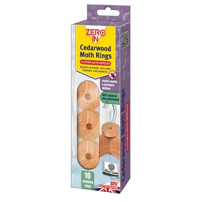 Image of Zero In Cedarwood Moth Rings Pack Of 10