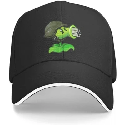Image of RYVOWETP Baseball Cap Snapback Sun Hat Peashooter PVZ Snap Back Men Women&#039;s Hip hop Birthday Gift