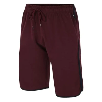 Image of KAM Jersey Gym Shorts Elasticated Waist Drawstring Running Fitness Mens Plus Size 2XL 8XL 3312 (UK, Alpha, 5XL, Plus, Regular, Burgundy)