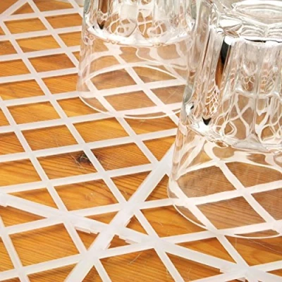 Image of drinkstuff Glass Stacking Mats White Pack of 20 Shelf Liner, Bar Mats, Ventilation Ideal for Home Bars &amp; Pubs
