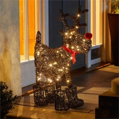 Image of Three Kings 80 LED Sparkly Rudolph