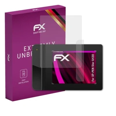 Image of atFoliX plastic Glass Protective Film compatible with XP PEN Star G430 Protector, 9H Hybrid FX Screen Protector of (Set 1)