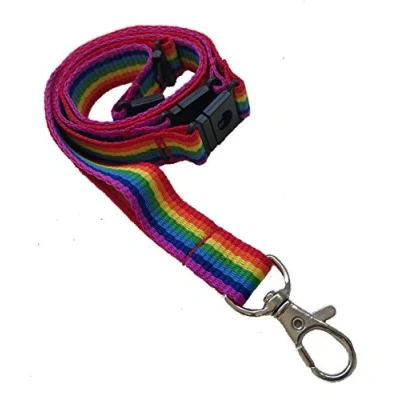 Image of 15mm Rainbow Neck Lanyard with 3 Point Triple Safety Breakaway