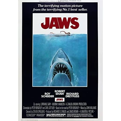 Image of JAWS Classic Movie Poster Various Sizes (A2 Size 42 x 61 cms)