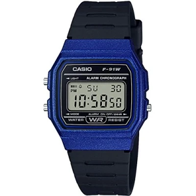Image of Casio Unisex Adult Quartz Watch, digital Display and Resin Strap F 91WM 2AEF