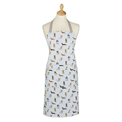 Image of Cooksmart British Designed Kitchen Aprons For Women &amp; Men 100% Cotton Apron With Pockets Modern Cooking Suitable All Types Of Kitchens