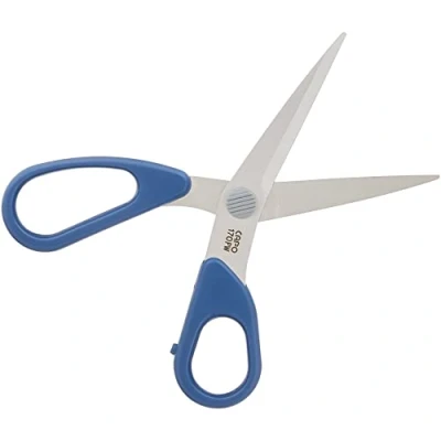 Image of Clover Patchwork Scissors, Steel, Silver/Blue, 1