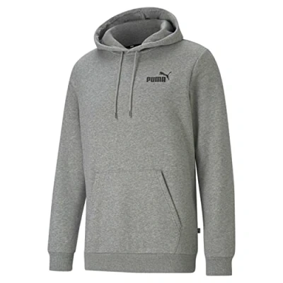 Image of Puma ESS Small LOGO FL Sweatshirt, Men&#039;s, Size: XXL, Medium gray heather