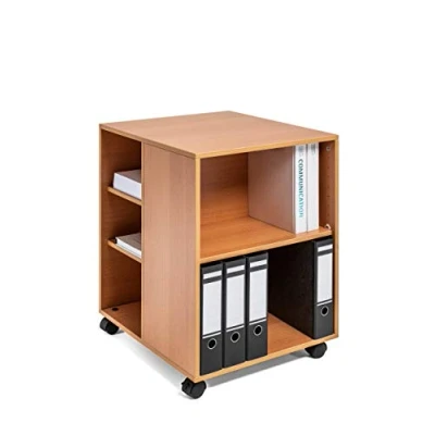 Image of Durable Multi Functional Trolley Made of Strong Melamine Light Grey Colour Ideal for Storing Documents, Folders, Etc. In an Office Environment