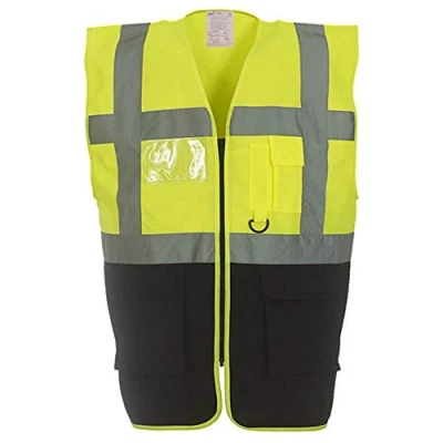 Image of Yoko Hi Vis Premium Executive/Manager Waistcoat / Jacket (XL) (Hi Yellow/Black)