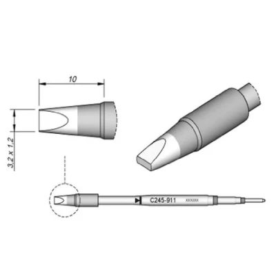 Image of Jbc C245911 Soldering Tip for T245