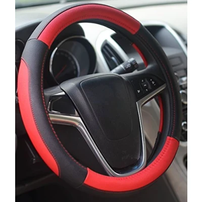Image of Mayco Bell Car Steering Wheel Cover 15 inch Comfort Durability Safety (Red)