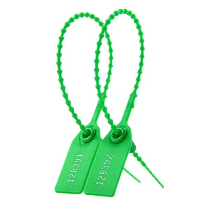 Image of Pull Tite Plastic Seal Secure Anti Tamper Seals Numbered Tear Off tag for Extinguisher Luggage First aid Kit 250mm(1000pieces X Green)