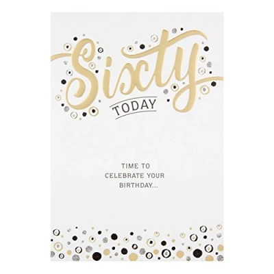 Image of Hallmark 60th Birthday Card &#039;Time To Celebrate&#039; Medium