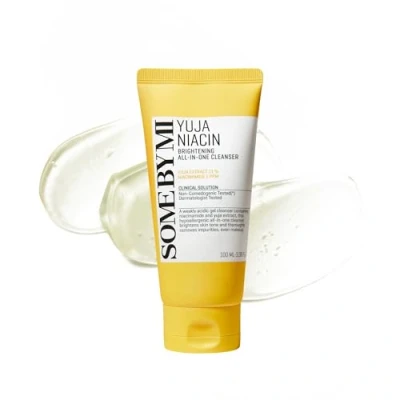 Image of SOME BY MI Yuja Niacin Brightening All in One Cleanser 3.38Oz, 100ml Mild Daily Face Wash for Dull Looking Skin Low pH Formula with No Irritation Pore and Sebum Care Korean