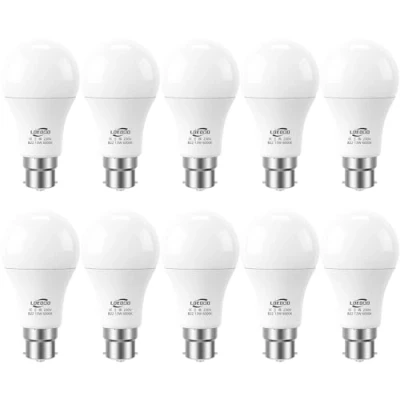 Image of LOEODO B22 Bayonet LED Bulbs 100W Equivalent, 13W Light Bulb, 1200 Lumens, 6000K Cool White, A60 Energy Saving Lightbulbsb, Non Dimmable, Pack of 10